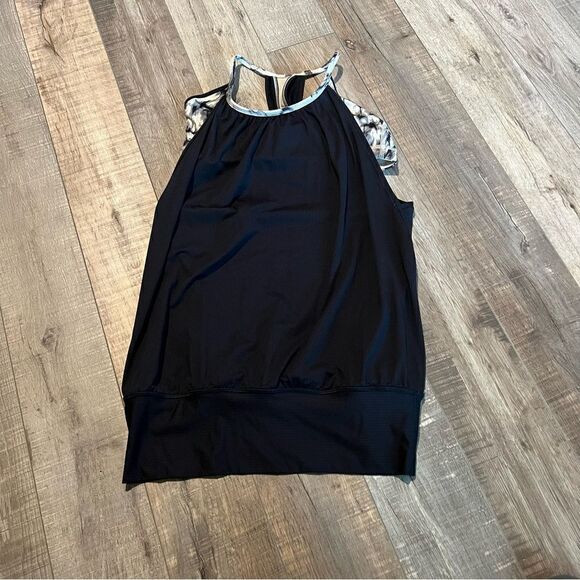 Lululemon No Limits Tank Marble Black/ Granite/Tan size 6 - Picture 1 of 5